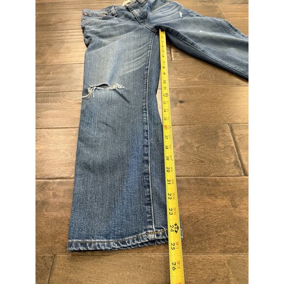 Madewell Womens Blue Classic Straight Jean Denim Stretch Distressed Size 25 - Picture 8 of 10